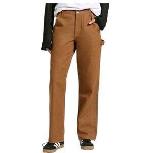 Brixton Jeans Women's 25 W Relaxed Fit Essex Painter Pant  Washer Copper NWT $89